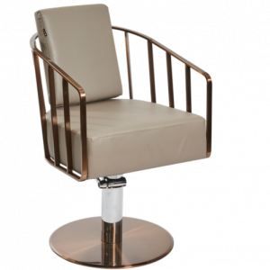 Copper & Mushroom Caged Salon Styling Chair by SEC