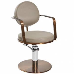 Copper & Mushroom Round Salon Styling Chair by SEC