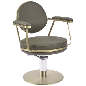 The Peoni Salon Styling Chair -  Khaki & Champagne Gold by SEC
