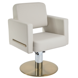 Ivory & Gold Cube Salon Styling Chair by SEC