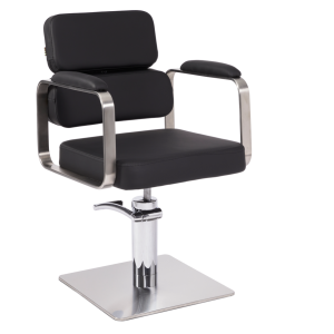 The Rosie Salon Styling Chair - Black & Silver by SEC