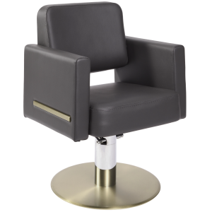 Charcoal & Champagne Gold Cube Salon Styling Chair by SEC