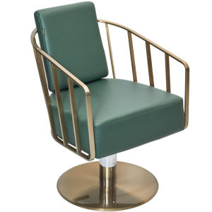 The Willow Salon Styling Chair -  Green & Gold by SEC