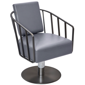 Steel Grey & Graphite Caged Salon Styling Chair by SEC