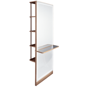 Copper Styling Unit with Storage and Large Shelf by SEC