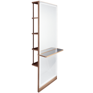 Copper Styling Unit with Storage and Large Shelf by SEC