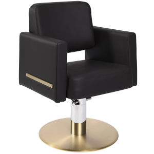 Black & Gold Cube Styling Chair by SEC