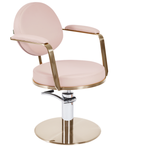 Pink & Gold Round Salon Styling Chair by SEC
