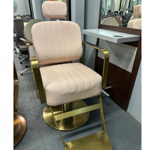 CL18U - Pink & Gold Reclining Chair