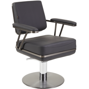 Graphite & Charcoal Luxe Square Salon Styling Chair by SEC