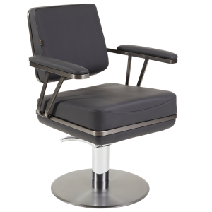 Graphite & Charcoal Luxe Square Salon Styling Chair by SEC