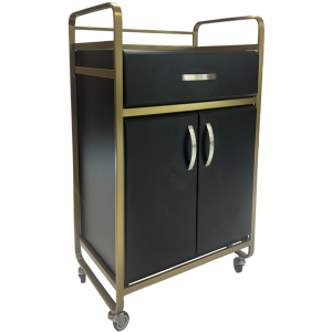 The Large Beauty Trolley - Black & Gold by SEC