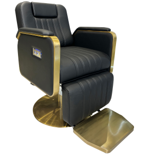The Electric Beauty Recliner With Metal Detailing - Black & Gold By SEC