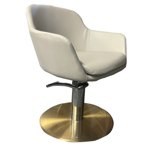 Ivory & Gold Contour Styling Chair By SEC