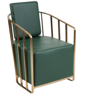 Green & Gold Caged Salon Waiting Seat by SEC
