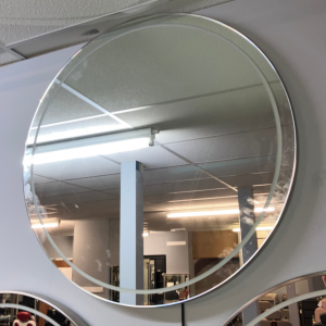 CL21N - Silver Round Wall Salon Mirror by SEC - CLEARANCE