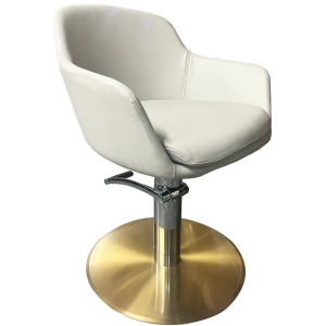 The Clio Styling Chair - Ivory & Gold By SEC