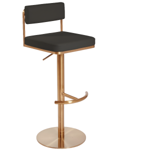 The Mia Make Up  Stool - Black & Copper by SEC