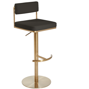 The Mia Make Up Stool - Black & Gold by SEC