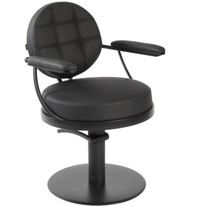 The Tulip Salon Styling Chair - Midnight Black by SEC