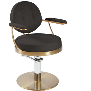 The Tulip Salon Styling Chair - Black & Gold by SEC