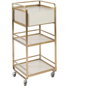 The Halli Beauty Trolley - Ivory & Gold by SEC