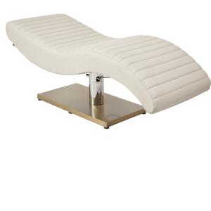 The Hourglass Lash Bed with Height Adjustable Pump - Ivory & Gold by SEC