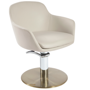 The Clio Styling Chair - Ivory & Gold By SEC