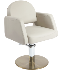 The Daffi Salon Styling Chair - Ivory & Gold by SEC