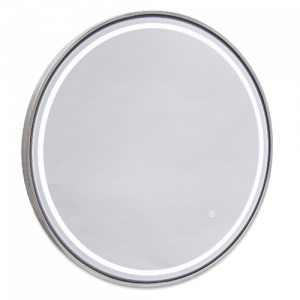 Silver Round Wall Salon Mirror by SEC