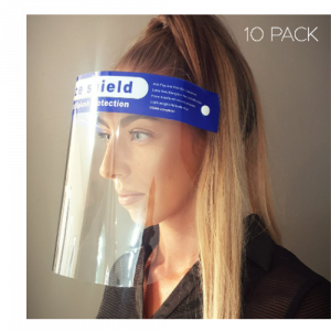 Medical Grade Salon Face Visor Shield by SEC - 10 Pack