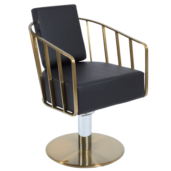 The Willow Salon Styling Chair - Black & Gold by SEC