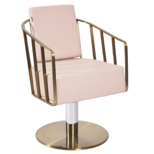 The Willow Salon Styling Chair - Pink & Gold by SEC