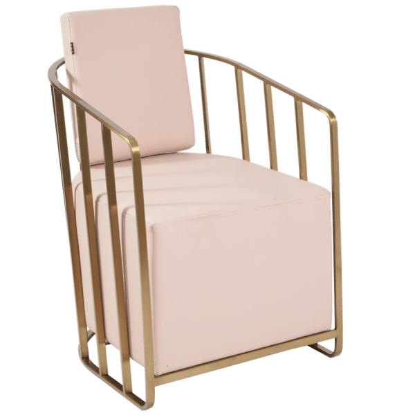 The Willow Salon Waiting Seat - Pink & Gold by SEC