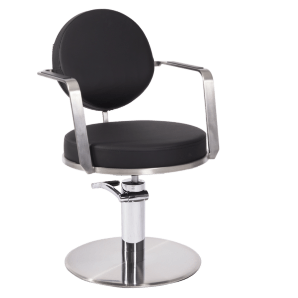 The Poppi Salon Styling Chair - Black & Silver by SEC