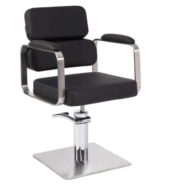 The Rosie Salon Styling Chair - Black & Silver by SEC