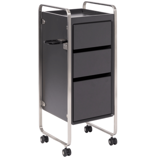 The Sapphire Salon Trolley - Charcoal Black & Silver by SEC