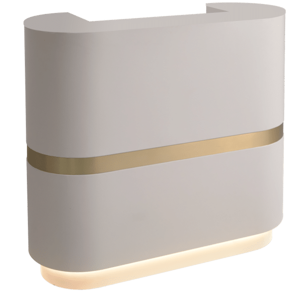 The Coco Desk - Ivory & Gold with Painted Top by SEC