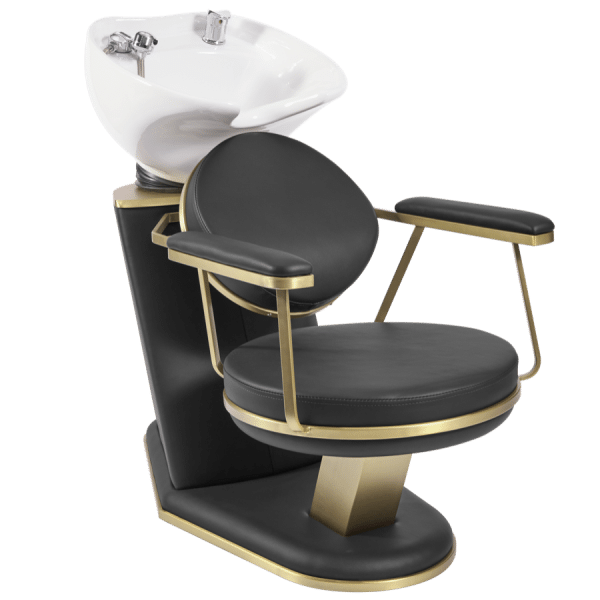 The Peoni Salon Backwash Unit - Black & Gold by SEC