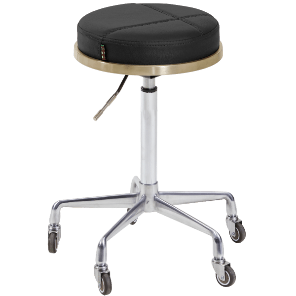 The Evie Salon Stool - Black & Gold by SEC