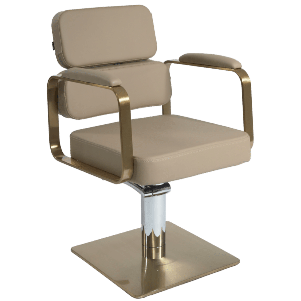 The Rosie Salon Styling Chair - Caramel & Gold by SEC