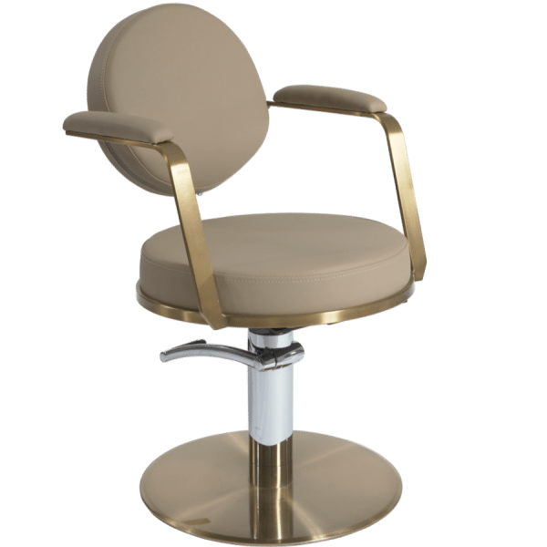The Poppi Salon Styling Chair - Caramel & Gold by SEC