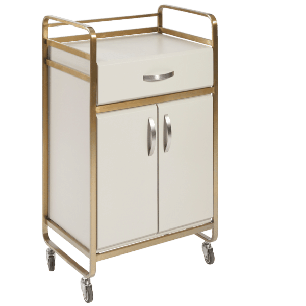 The Nyomi Beauty Trolley - Ivory & Gold by SEC