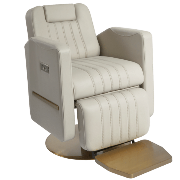The Cherri Electric Reclining Chair - Ivory & Gold By SEC
