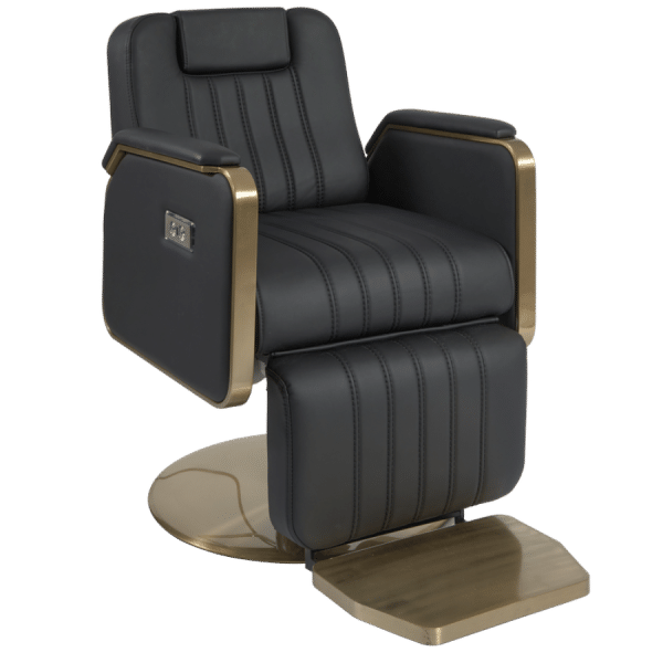 The Hollie Electric Reclining Chair - Black & Gold By SEC