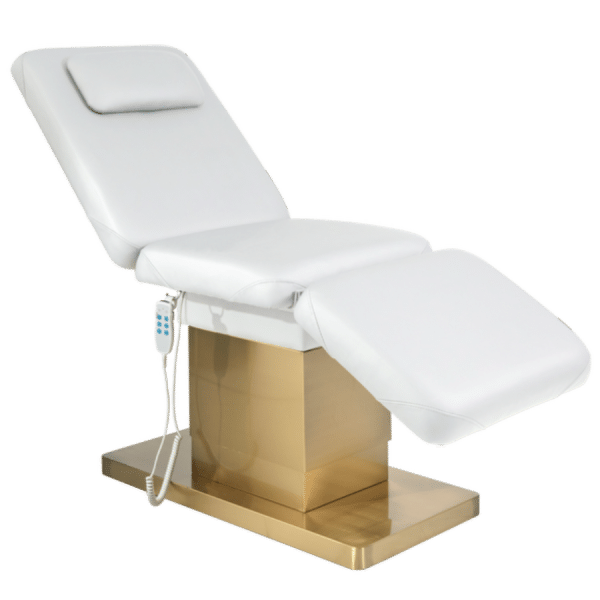 The Lilli Electric Beauty Bed - White & Gold by SEC