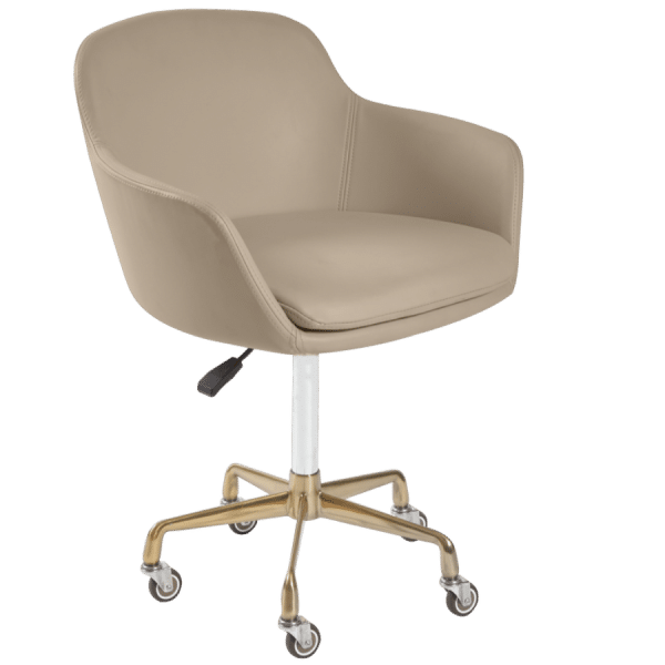 The Sammi Salon Nail Tech Stool - Caramel & Gold by SEC