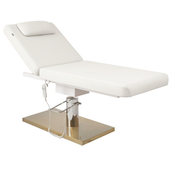 The Franki Electric Beauty Bed - White & Gold by SEC