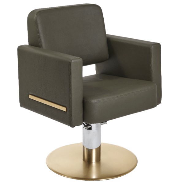 The Daisi Salon Styling Chair - Khaki & Gold by SEC