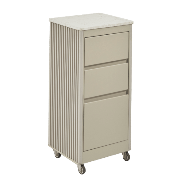The Topaz Salon Trolley - Ivory & Panelling by SEC